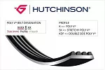  Ремень генератора HUTCHINSON 107203 BS204365