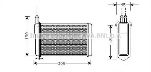 Радиатор печки AVA BS118028